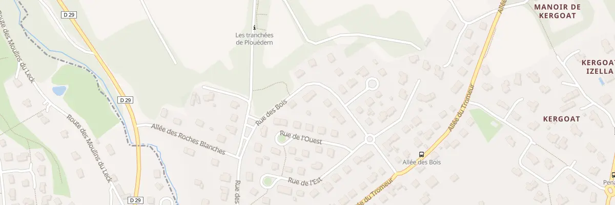 Plan du 11 Rue des Bois à Plouédern
