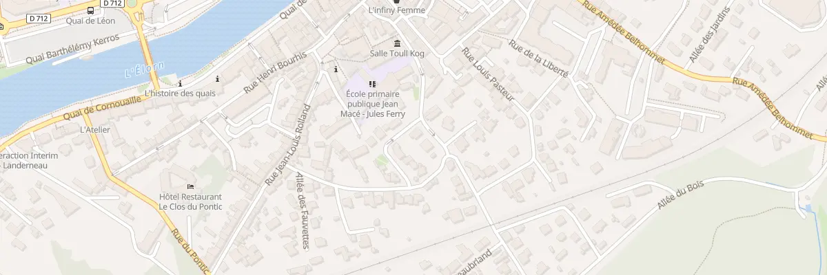 Plan du 16 Rue André Millour à Landerneau