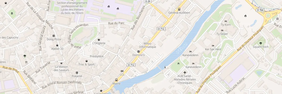 Plan du 27 Rue de la Tour d’Auvergne à Landerneau