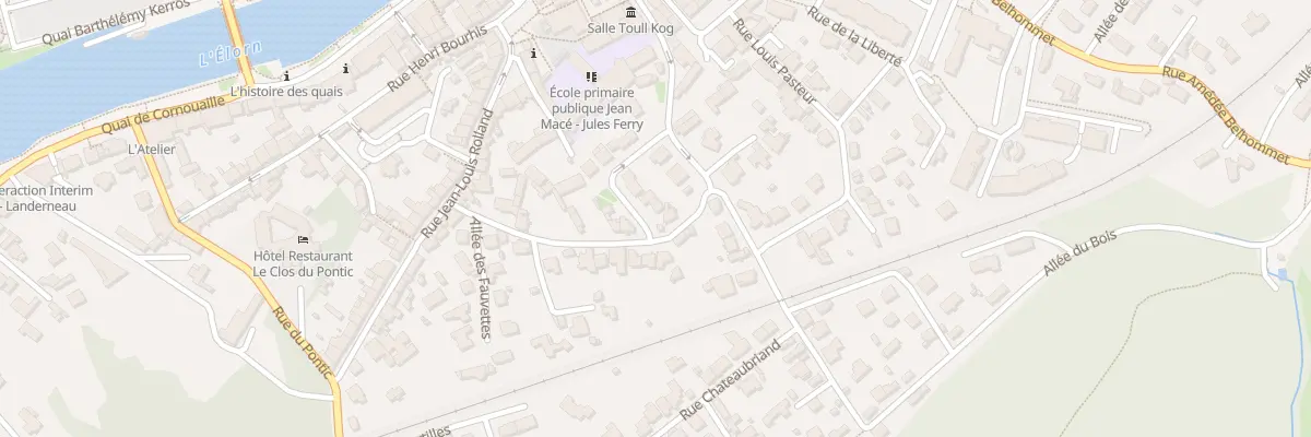 Plan du 9 Rue François Caujan à Landerneau