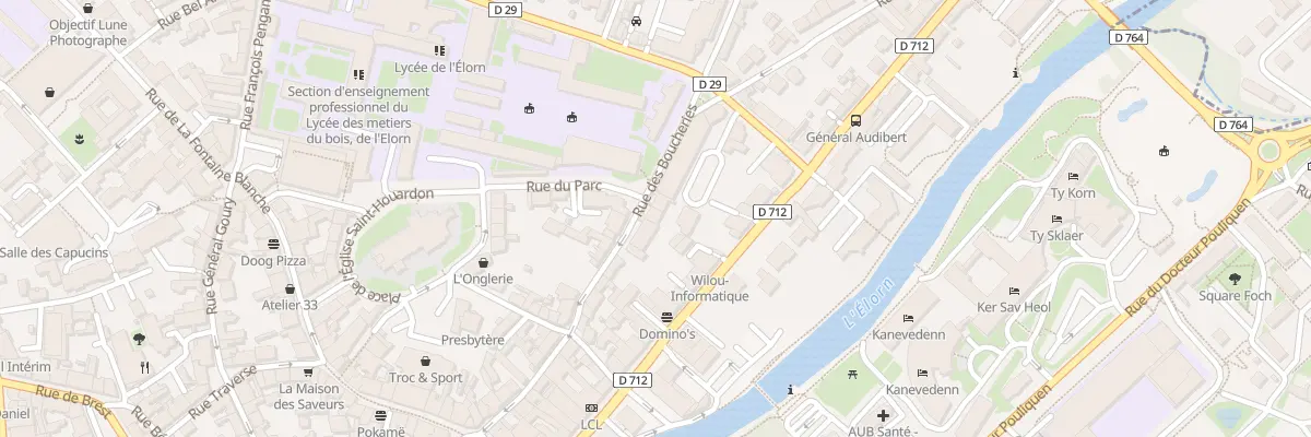 Plan du 28 Rue des Boucheries à Landerneau