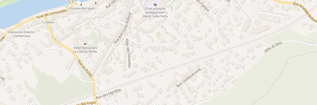 Plan du 12 Rue Marc Sangnier à Landerneau