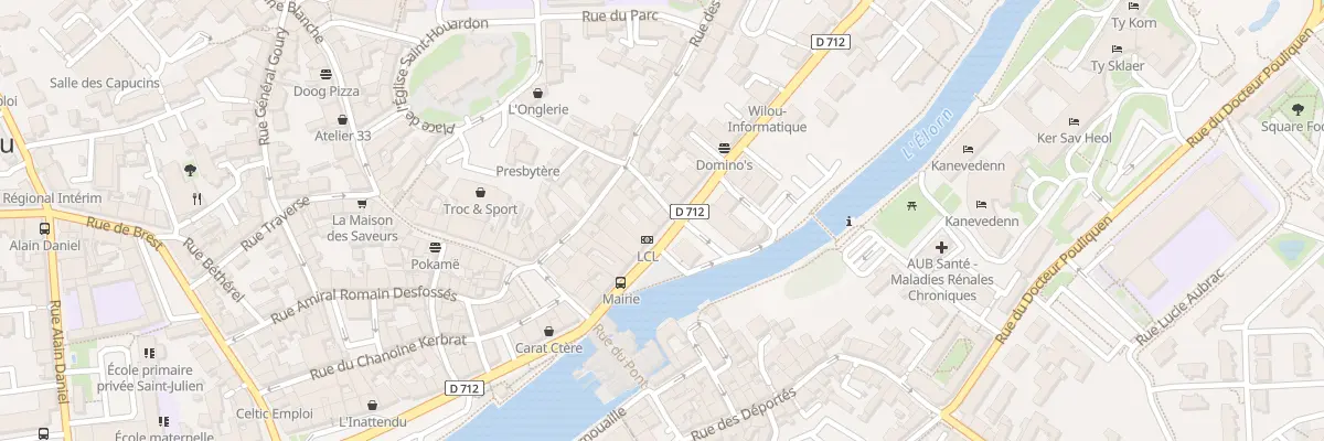 Plan du 13 Rue de la Tour d’Auvergne à Landerneau