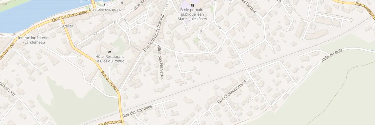 Plan du 8 Rue Marc Sangnier à Landerneau