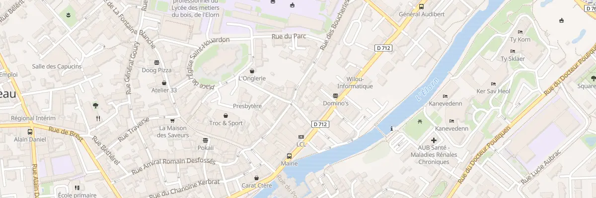 Plan du 14 Rue des Boucheries à Landerneau