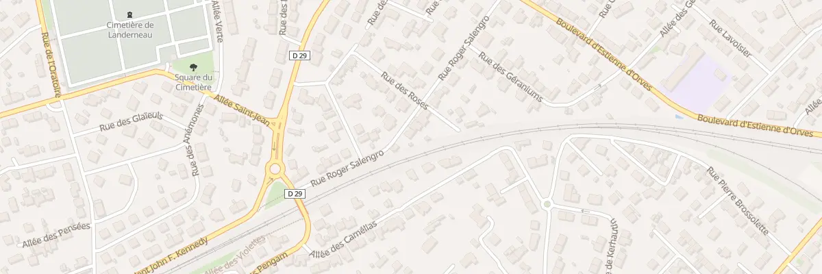 Plan du 2 Rue Roger Salengro à Landerneau
