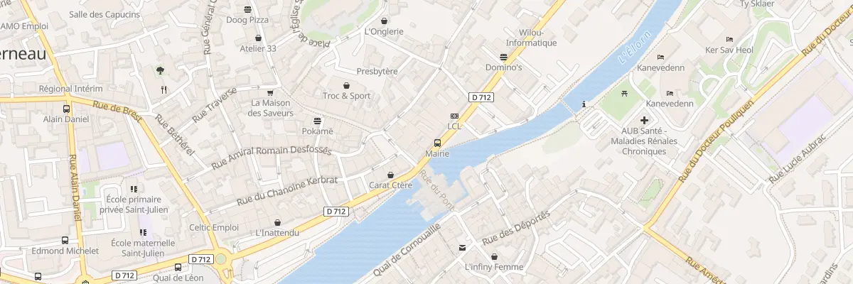Plan du 3 Rue de la Tour d’Auvergne à Landerneau