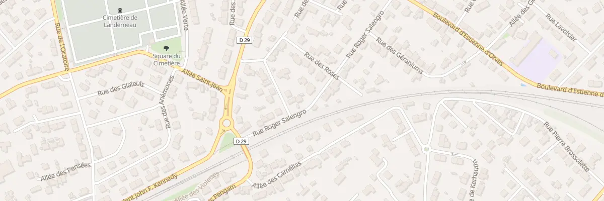 Plan du 15 Rue Roger Salengro à Landerneau