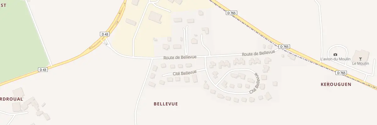 Plan du 154 Ham de Bellevue à Gourlizon