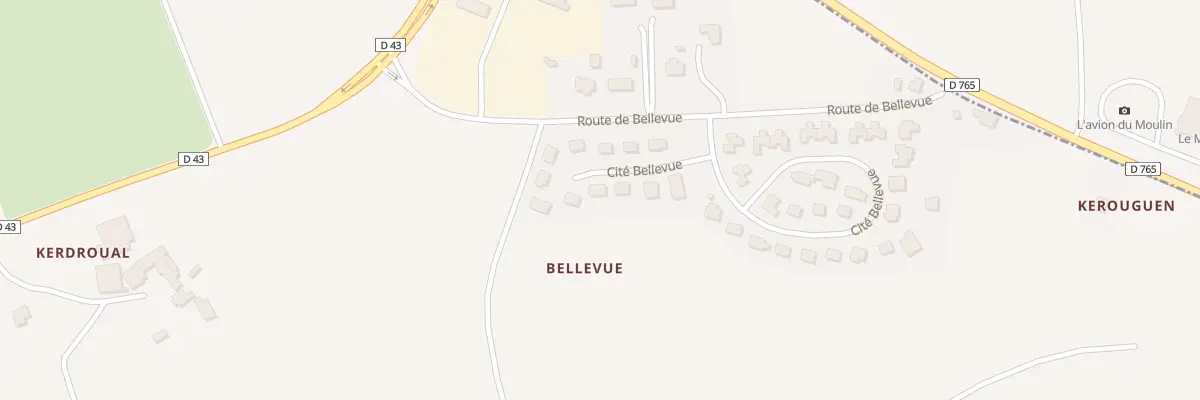 Plan du 170 Ham de Bellevue à Gourlizon