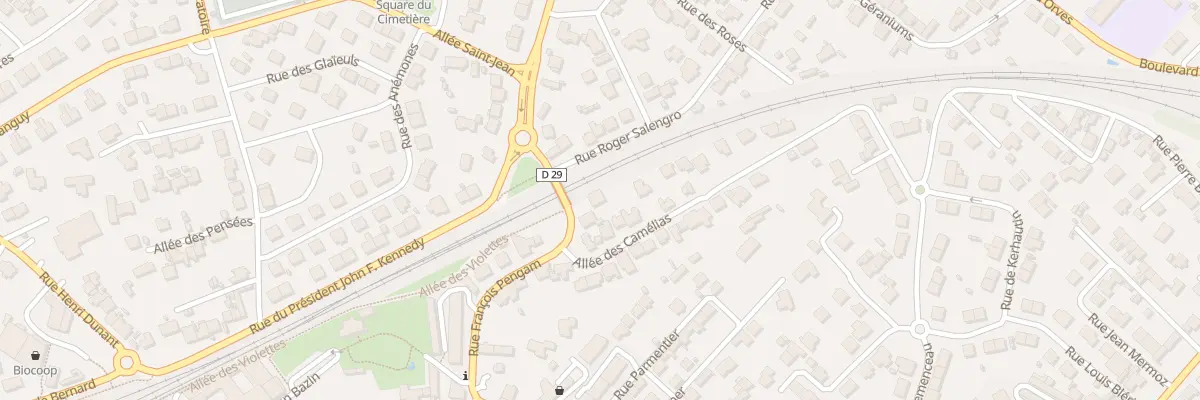 Plan du 28 Rue François Pengam à Landerneau