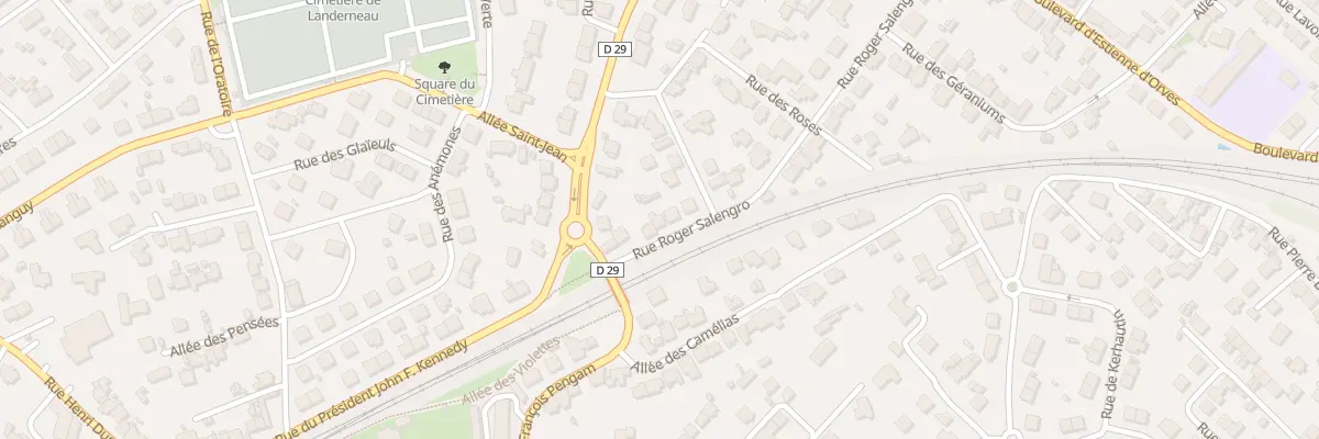 Plan du 7 Rue Roger Salengro à Landerneau