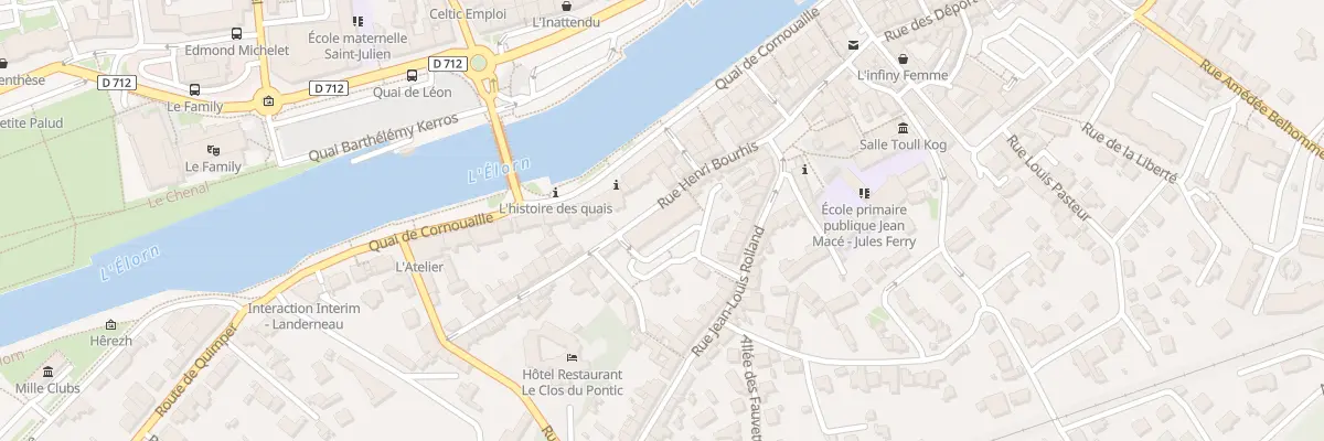 Plan du 13 Rue Henri Bourhis à Landerneau