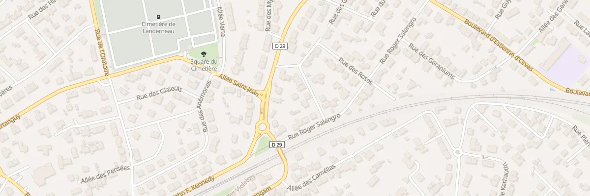 Plan du 5 Rue des Paquerettes à Landerneau