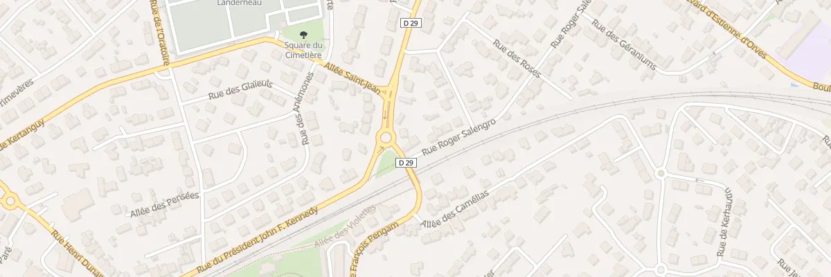 Plan du 3 Rue Roger Salengro à Landerneau
