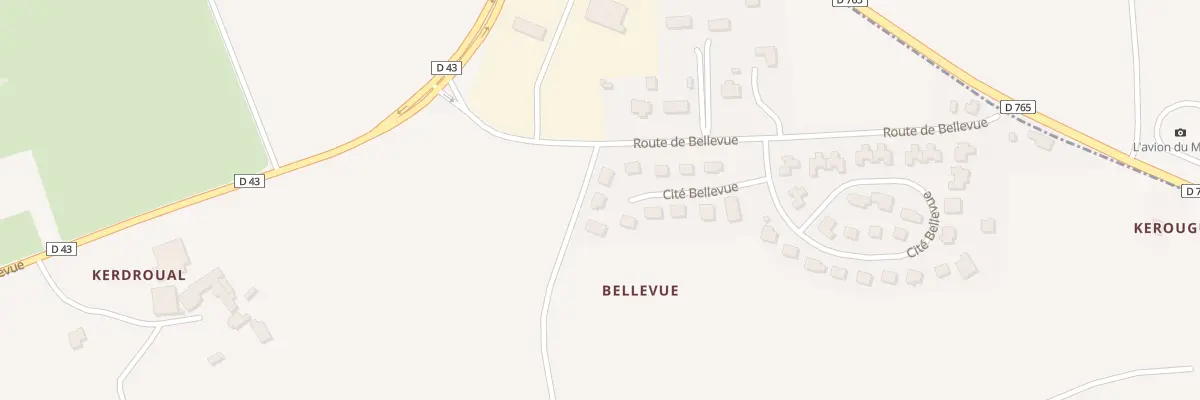 Plan du 164 Ham de Bellevue à Gourlizon