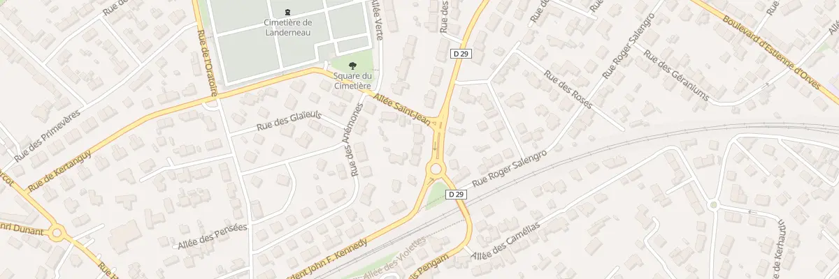 Plan du 385 Rue President J F Kennedy à Landerneau