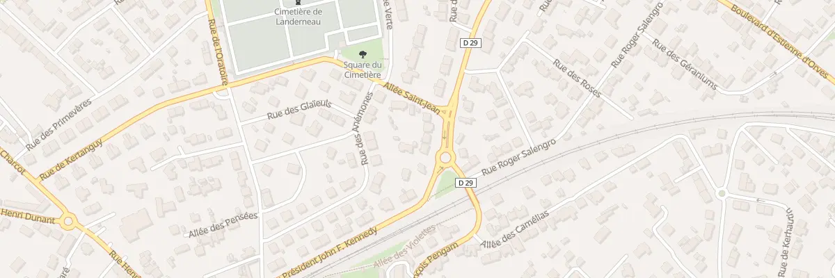 Plan du 375 Rue President J F Kennedy à Landerneau