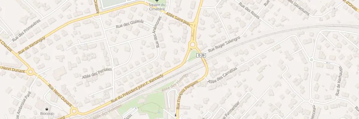 Plan du 295 Rue President J F Kennedy à Landerneau