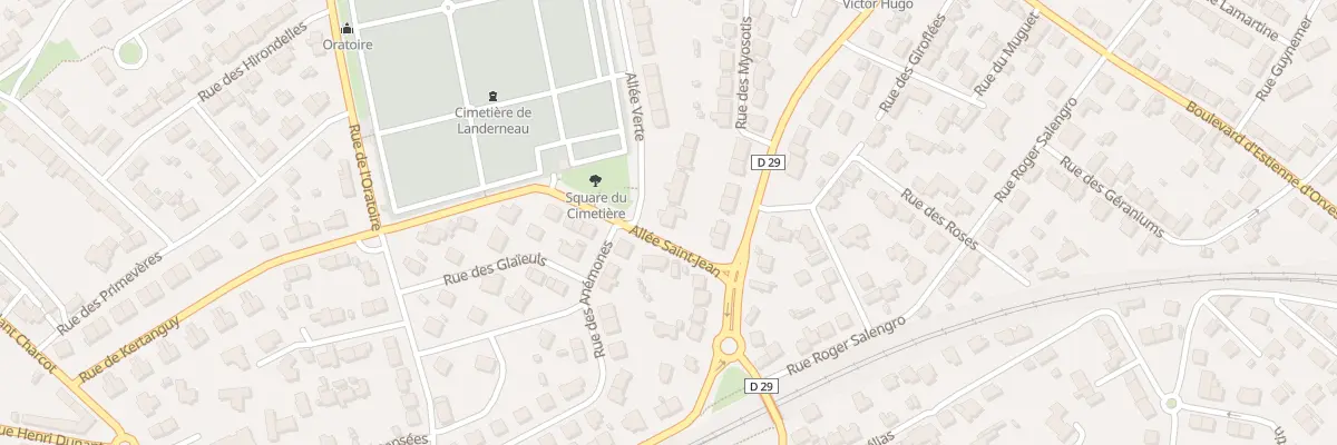 Plan du 2 All Verte à Landerneau