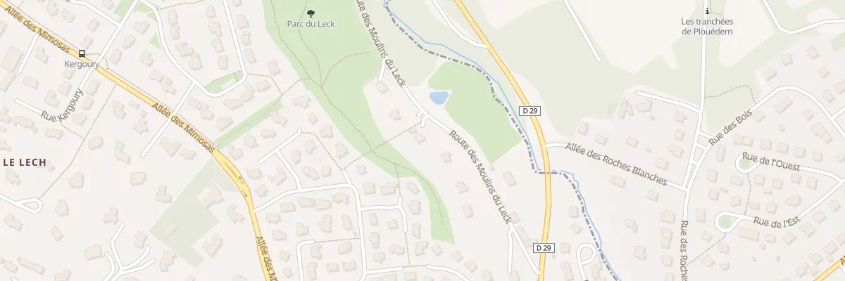 Plan du 195 Rte du Moulin du Leck à Landerneau