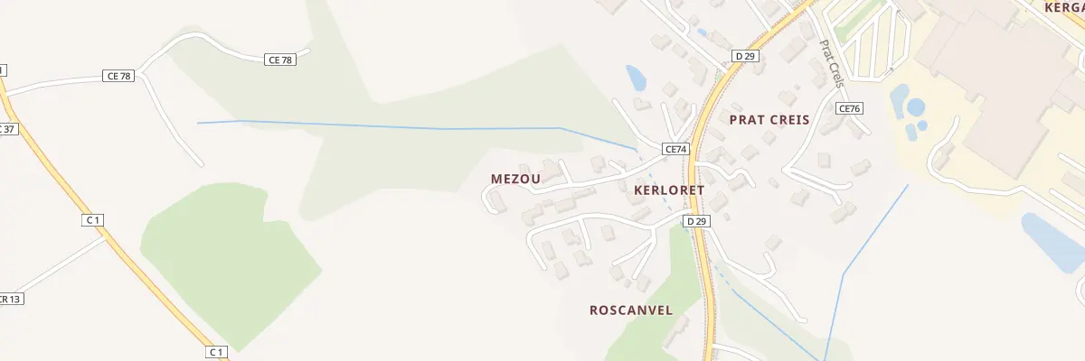 Plan du 5 Kerloret à Plouédern