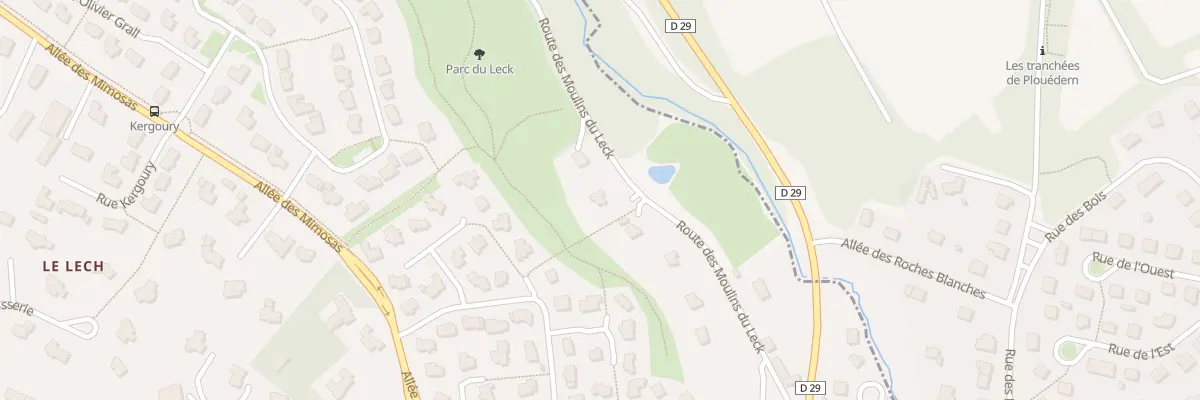 Plan du 225 Rte du Moulin du Leck à Landerneau
