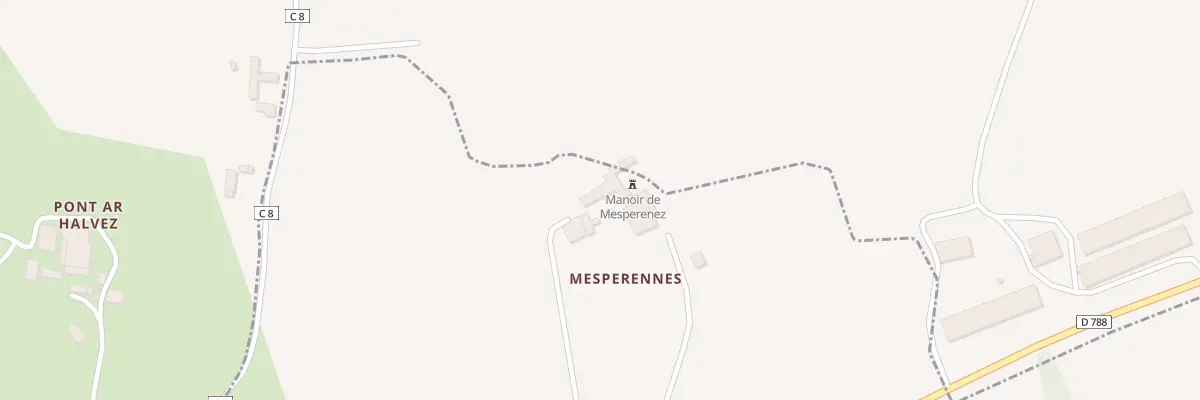 Plan du 77 Mespérennès à Saint-Méen