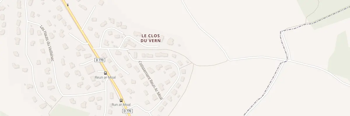 Plan du 14 Lot Reun Ar Moal à Daoulas