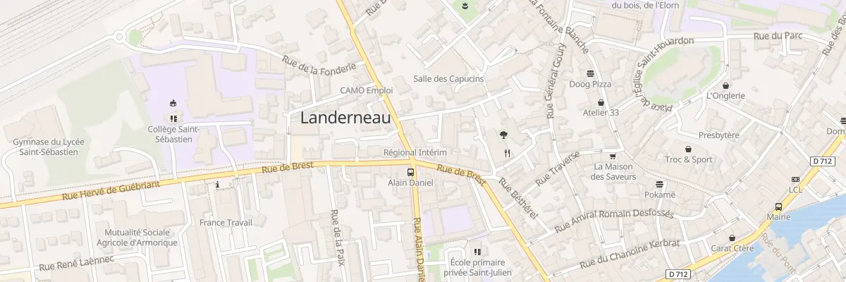 Plan du 6 Rue Edmond Le Bos-Despinoy à Landerneau