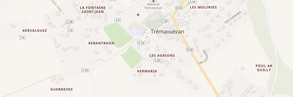 Plan du 2 Pl Ecole à Trémaouézan