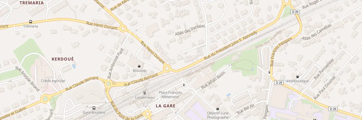Plan du 25 Rue President J F Kennedy à Landerneau