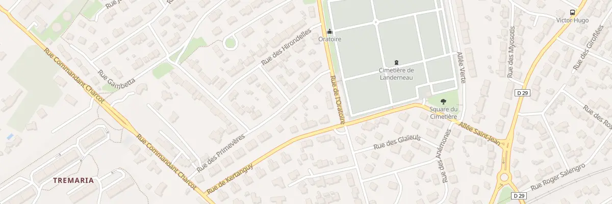 Plan du 6 Rue des Primevères à Landerneau