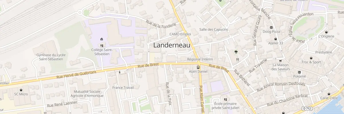 Plan du 46 Rue de Brest à Landerneau