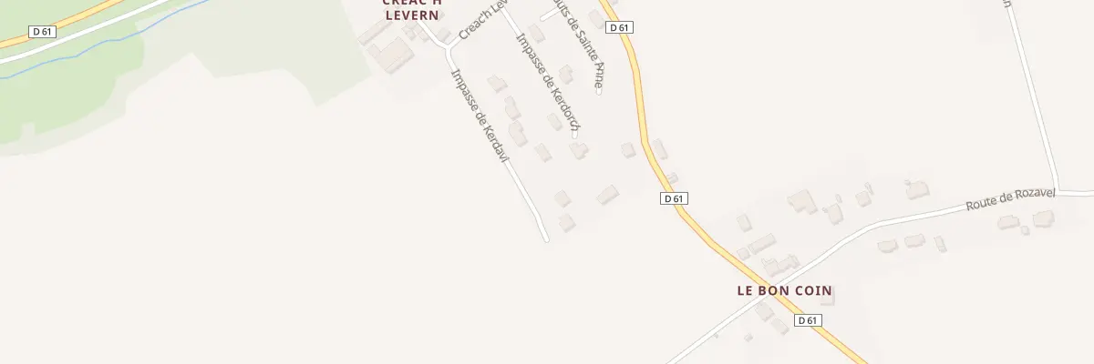 Plan du 5 Creac’h Levern à Plonévez-Porzay