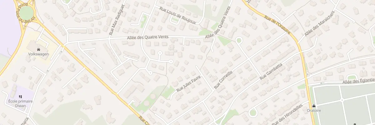 Plan du 10 Rue Jules Favre à Landerneau