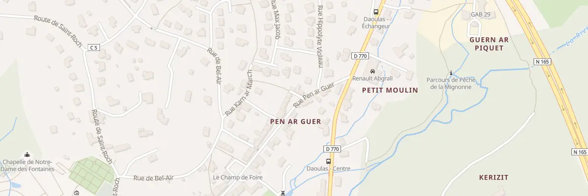 Plan du 34 Rue Pen ar Guer à Daoulas