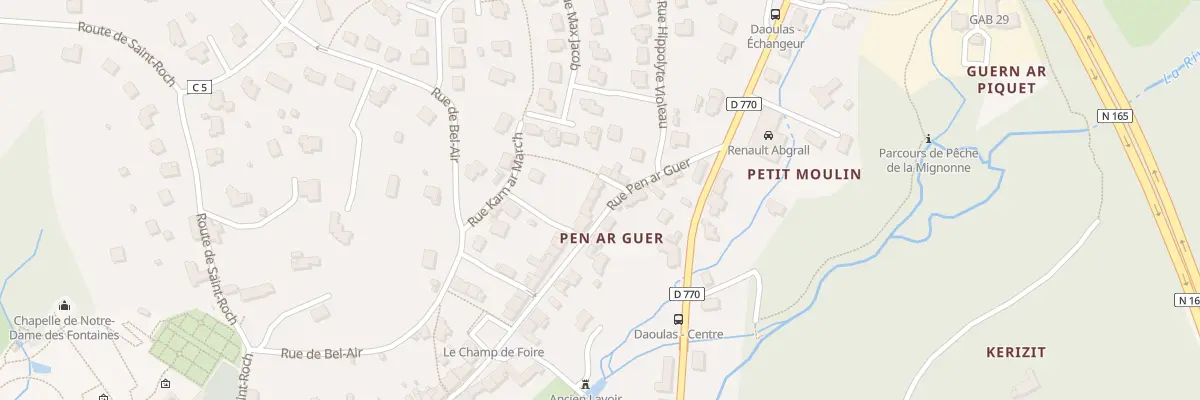 Plan du 32 Rue Pen ar Guer à Daoulas