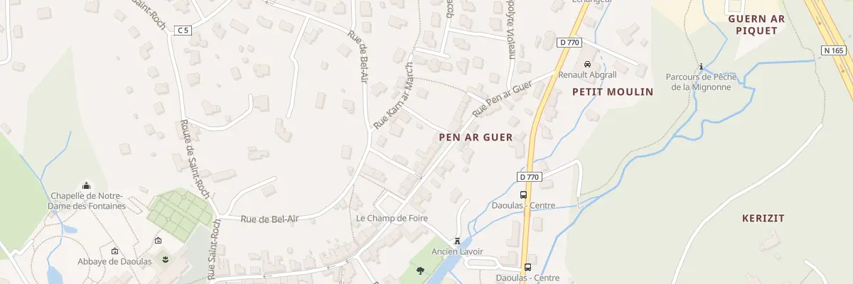 Plan du 22 Rue Pen ar Guer à Daoulas