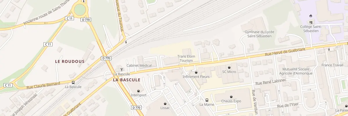Plan du 36 Rue Hervé de Guébriant à Landerneau
