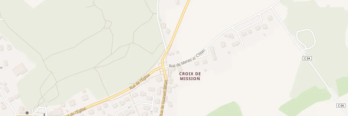Plan du 2 Rte de Croix de Mission à Dirinon