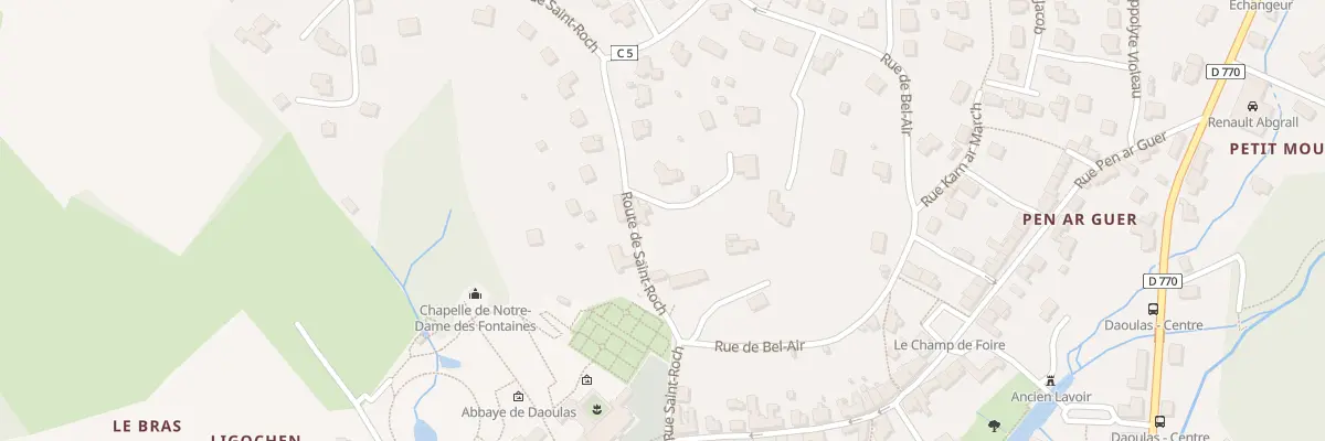 Plan du 9 Rue Saint Roch à Daoulas