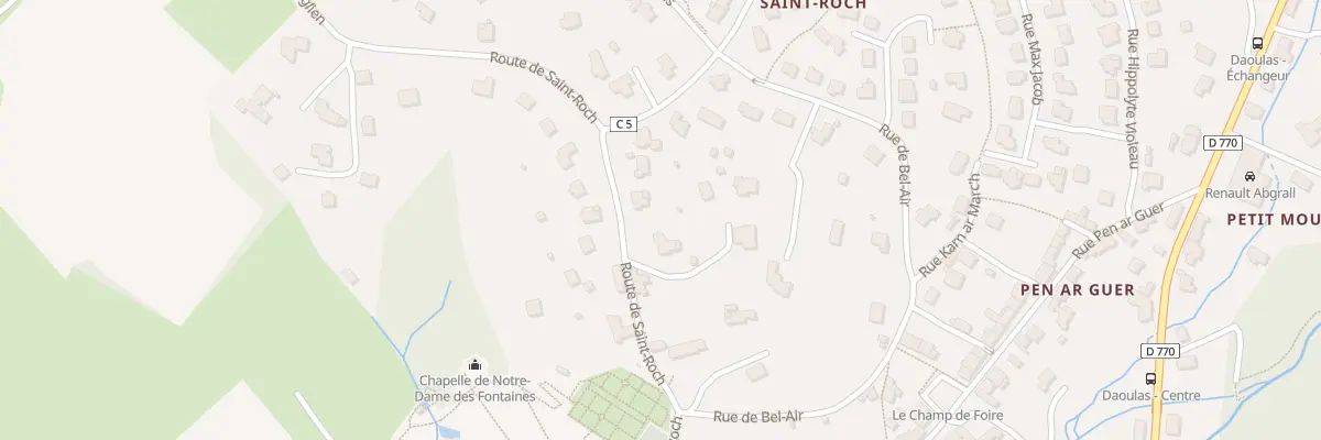 Plan du 9 Saint Roch à Daoulas