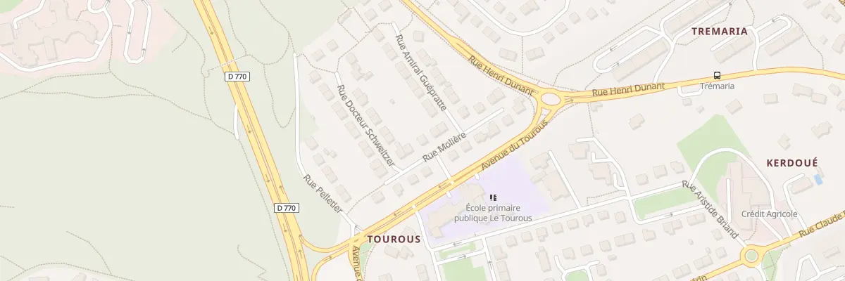 Plan du 12 Rue Molière à Landerneau