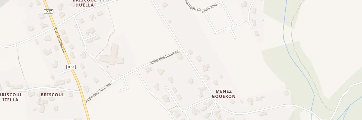 Plan du 2 All de Menez Goueron à Plogastel-Saint-Germain