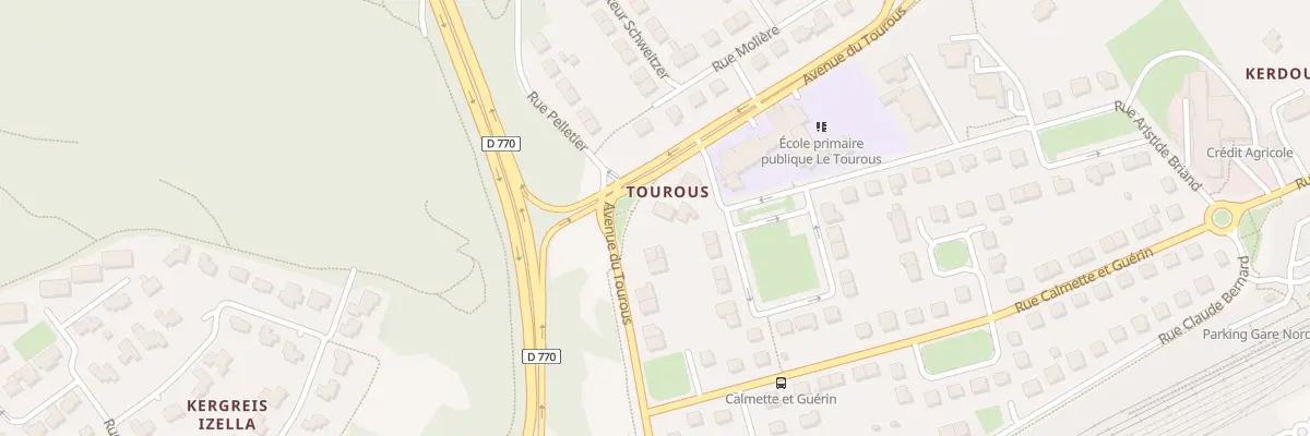 Plan du 7 Av du Tourous à Landerneau