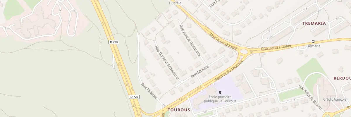 Plan du 6 Rue du docteur Schweitzer à Landerneau