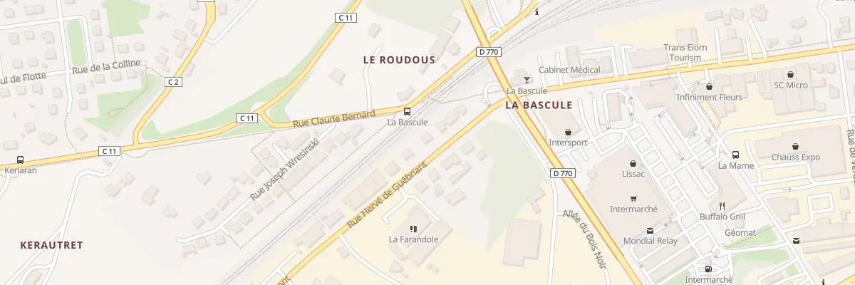 Plan du 54 Rue Hervé de Guébriant à Landerneau