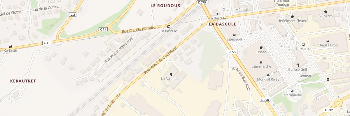 Plan du 45 Rue Hervé de Guébriant à Landerneau
