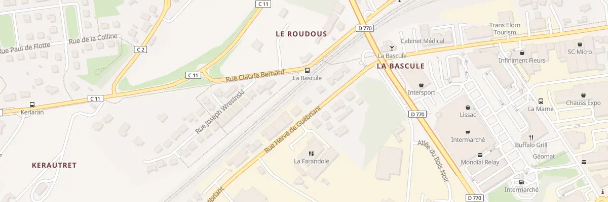 Plan du 54B Rue Hervé de Guébriant à Landerneau